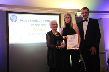 Grange Farm Park receive the Accommodation Provider of the Year Award