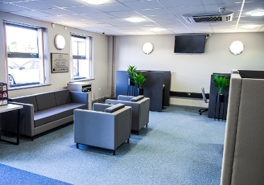 Reception seating area