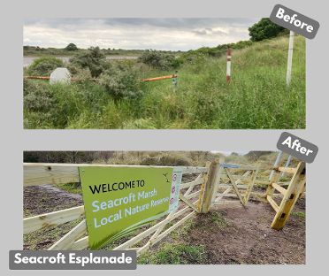 Seacroft Explanade before and after